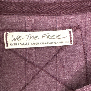 We The Free People In The Mix Henley Top Size XS Purple Magic Berry