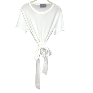 Modern Citizen Top Size Small Jude White Cropped Tie-Front