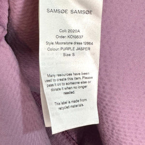 SAMSOE SAMSOE Purple Jasper Corduroy Mini Dress Size Small