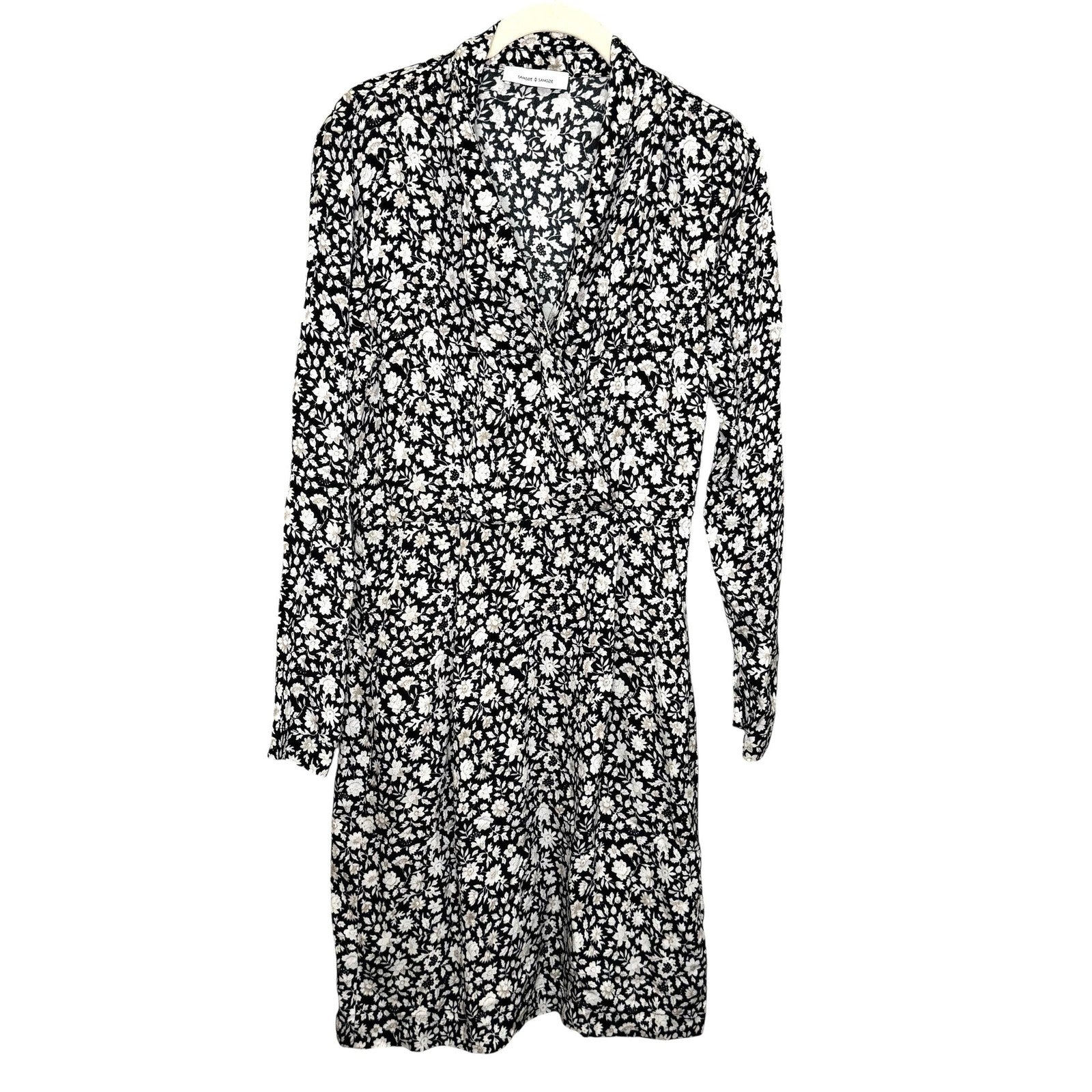 Samsoe & Samsoe Dress Womens Small Petit Fleur Bette Is Floral Long Sleeve