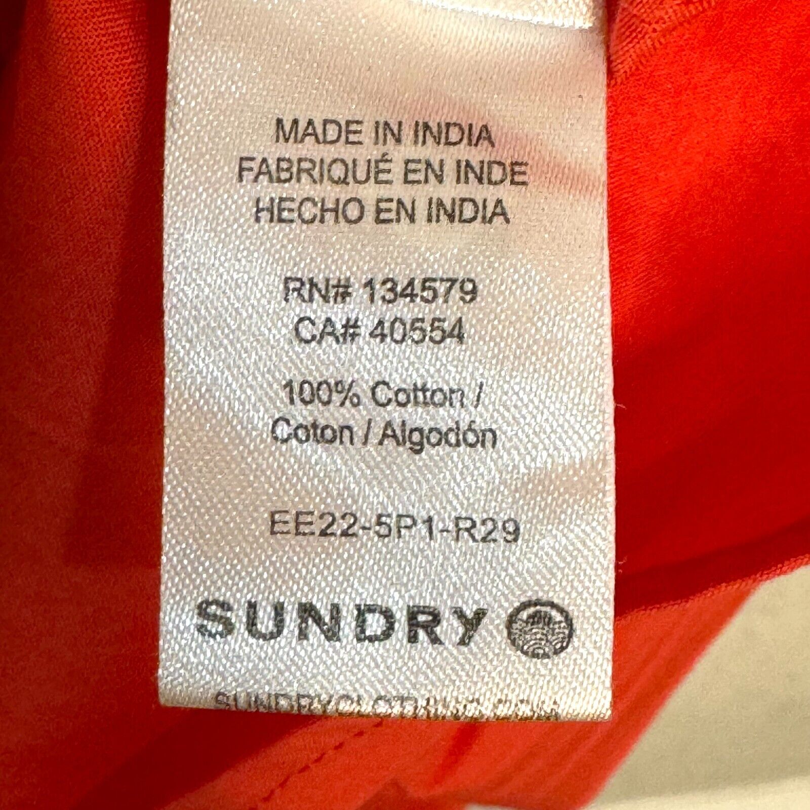 Sundry For Evereve Coral The Anywhere Tiered Dress Size Medium NEW $138