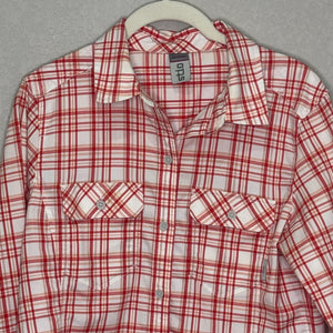 STIO Women’s Shirt Size Medium Red Plaid Long Sleeve Button Down