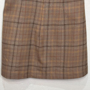 Pendleton Shift Dress Size 10 $198 Brown Plaid Wool Blend Sleeveless