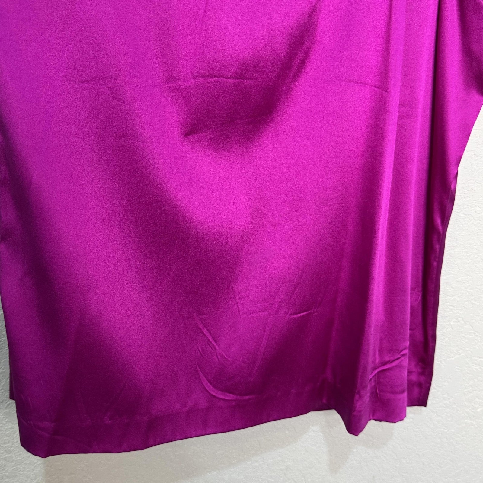 Theory Silk Tank Top Womens Small Purple Magenta Morisa Sleeveless Blouse Shirt