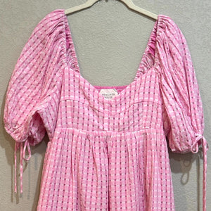 Hyacinth House by Tuckernuck Pink Gingham Leyton Mini Dress Size Medium