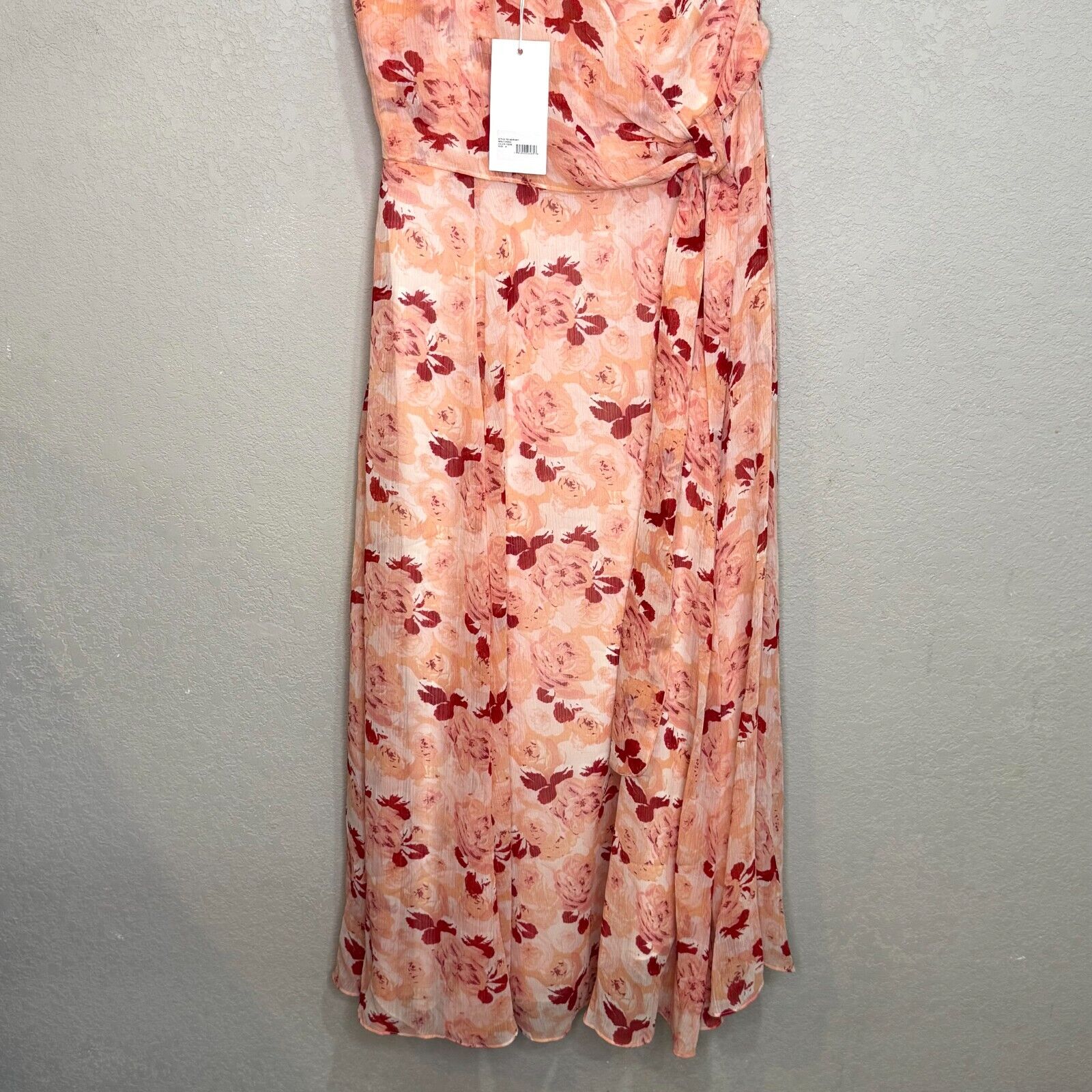 LIKELY Dress Size 8 Benji Pink Floral One Shoulder NEW $278