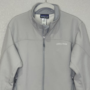 Patagonia Jacket Womens Large Gray Full Zip Softshell Outdoor Hiking Stretch