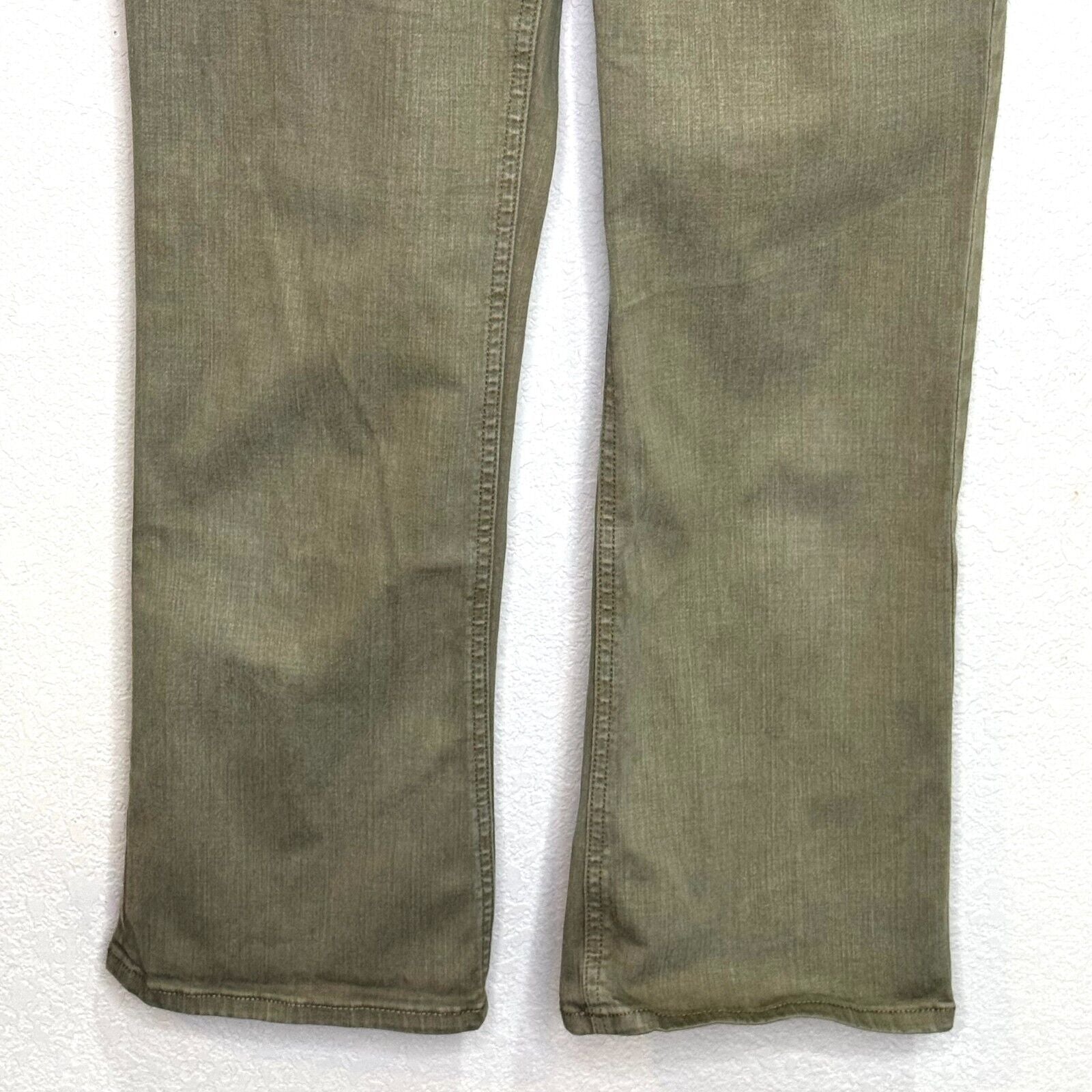 J. Crew Billie Demi Boot Crop Jeans Size 27 Olive Green Green Stretch AQ781