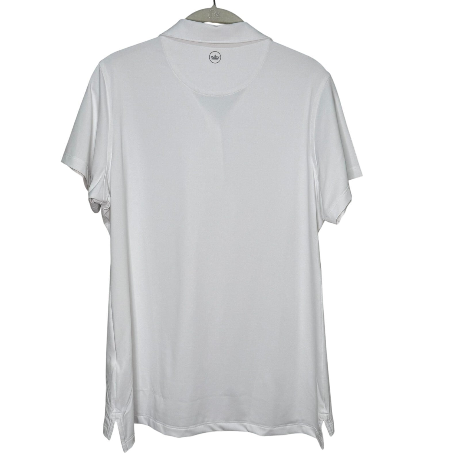 Peter Millar Women's White Golf Polo Shirt Size Large SPF 50 Golf Tennis