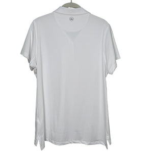 Peter Millar Women's White Golf Polo Shirt Size Large SPF 50 Golf Tennis
