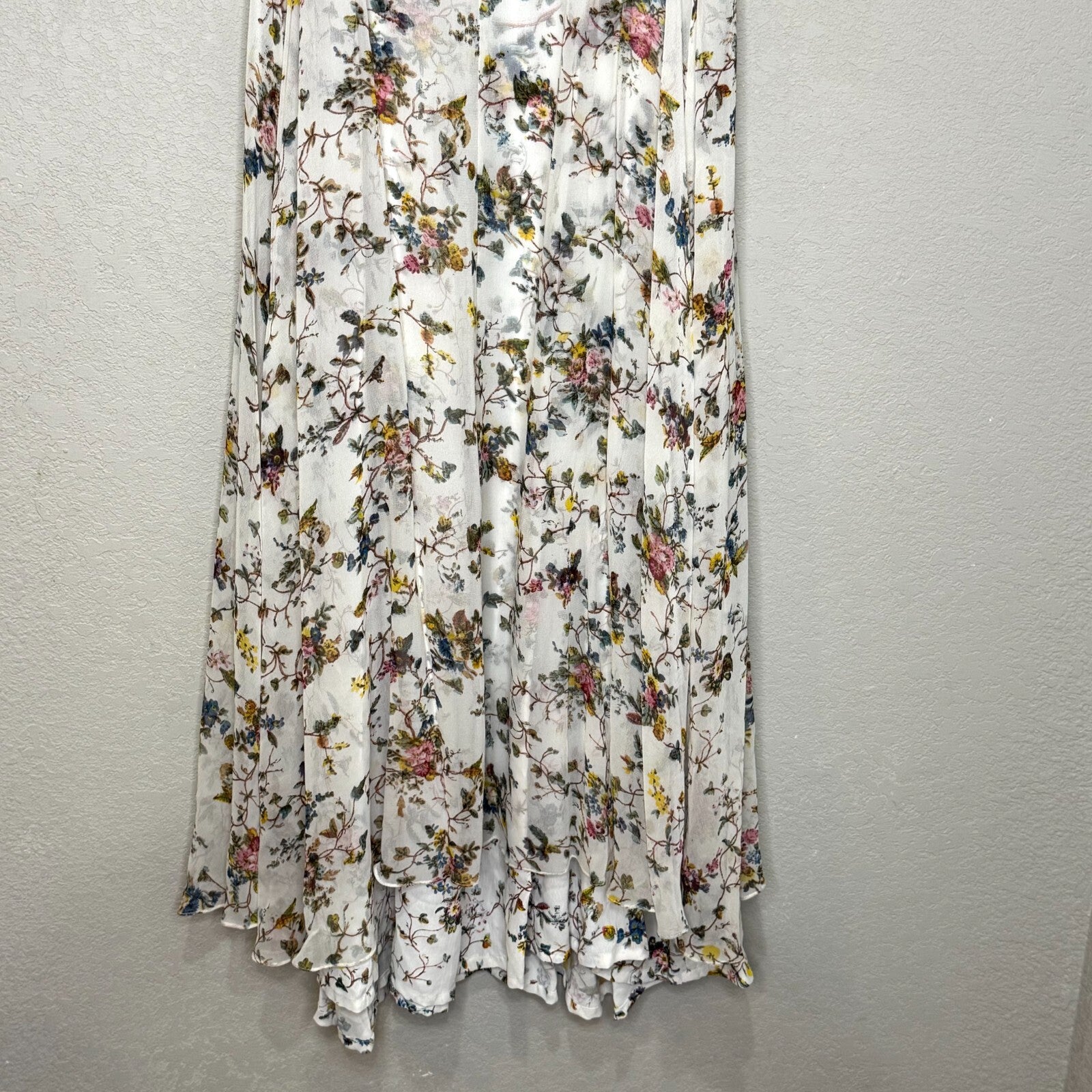 VTG Gail Garner All That Glitters San Francisco Dress Size Small Floral Sheer