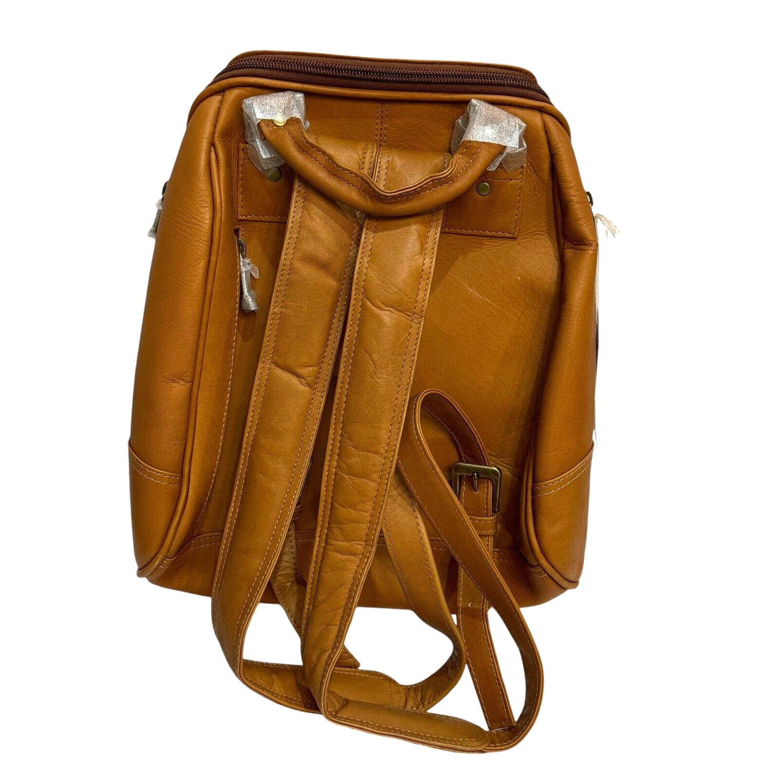 ROYCE NEW Tan 100% Leather Vaquetta Backpack Bag $500 Retail Made In Columbia