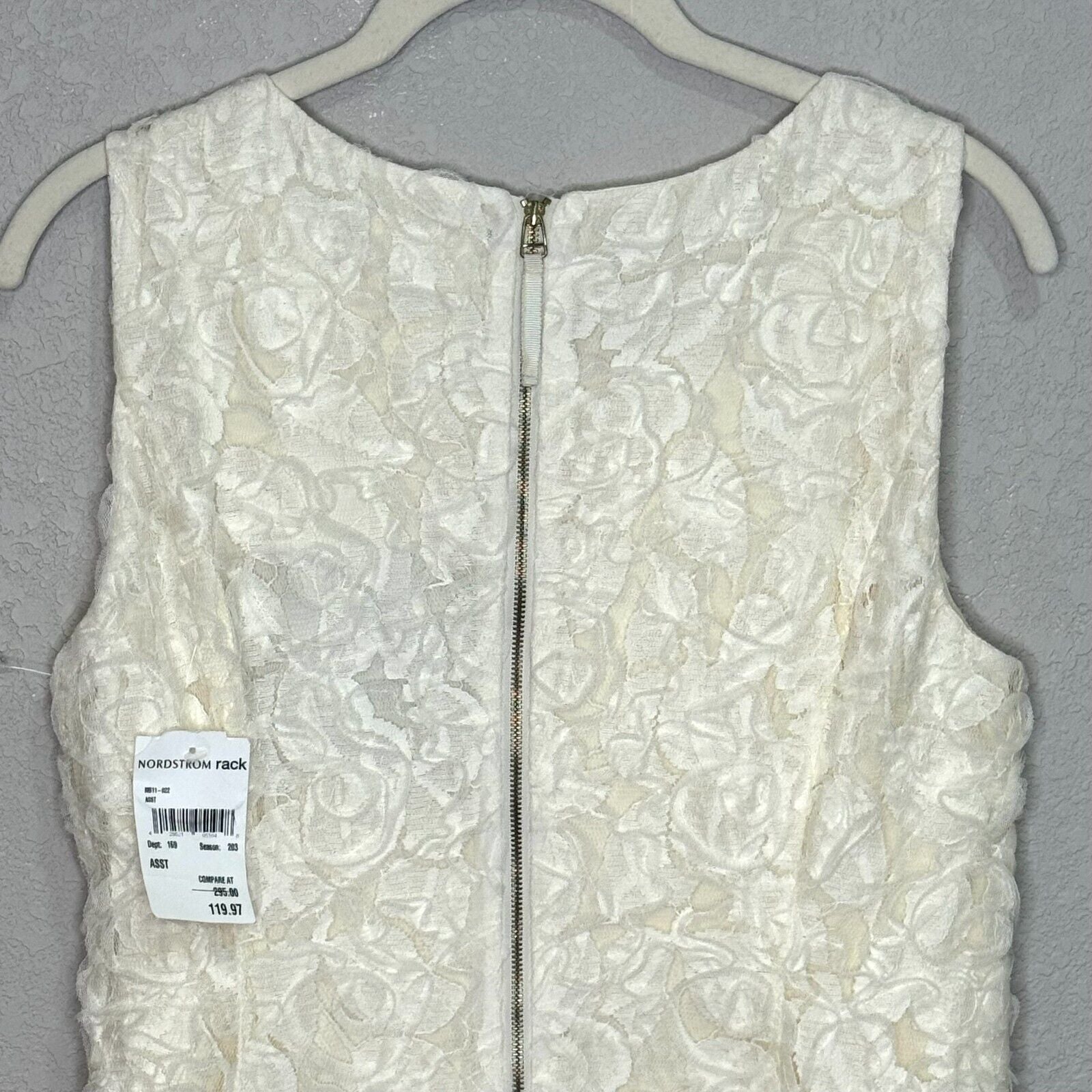 Mcginn NEW Ivory Lace Sleeveless Sheath Dress Size 6