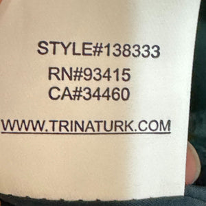 TRINA TURK Green V-Neck Half Sleeve Dress Size 10 NEW $328