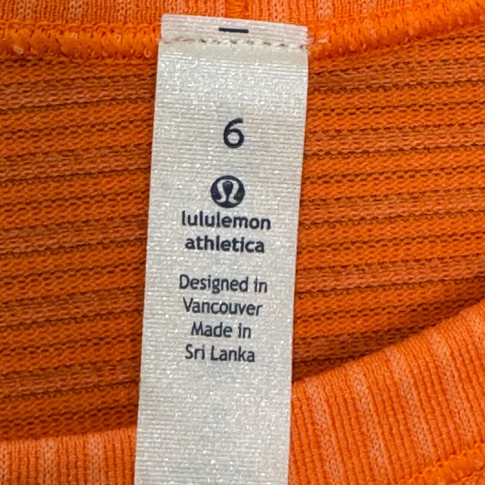 Lululemon Swiftly Tech Running Top Size 6 Orange Soda Long Sleeve