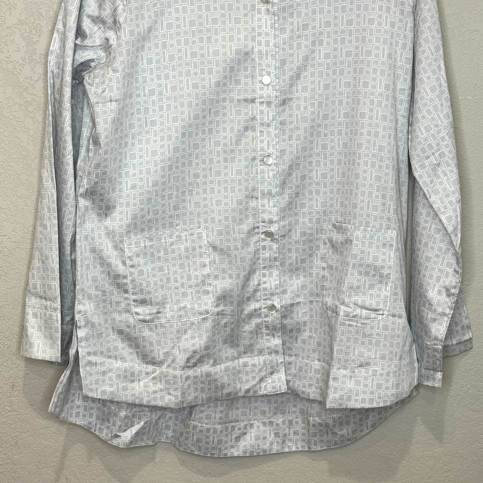 Barefoot Dreams Nightshirt Size XL Covered In Prayer Geometric Print Cotton