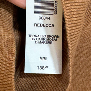 Aritzia Wilfred NEW Terrazzo Brown Rebecca Crop Turtleneck Sweater Size Medium