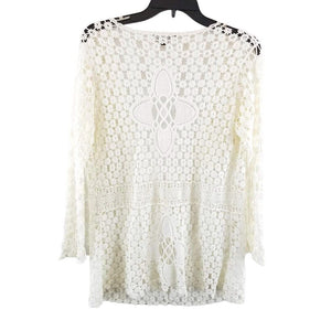 Etoile Isabel Marant Ivory White Crochet Knit Cardigan Size 2 ( Small )