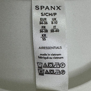 Spanx Dress Womens Small White AirEssentials Sleeveless Midi Pockets Minimalist