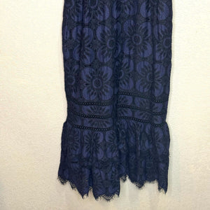 Banana Republic NEW Blue Black Sleeveless Lace Midi Dress Size 6 $159