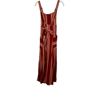 FREE PEOPLE Red Wildberry Combo Crossback Chante Maxi Dress Size Small NEW $198