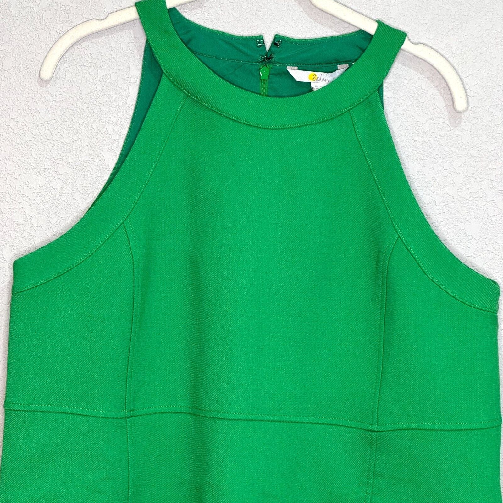 Boden NEW Green Sleeveless Mini Shift Dress Size 8