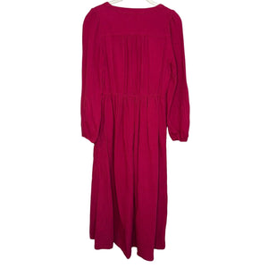 Xirena Cranberry Pink 100% Cotton Gia Midi Dress Size XS $297