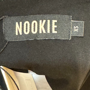 Nookie NEW Black Faux Leather Back Zip Rhea Crop Top Size X-Small $149