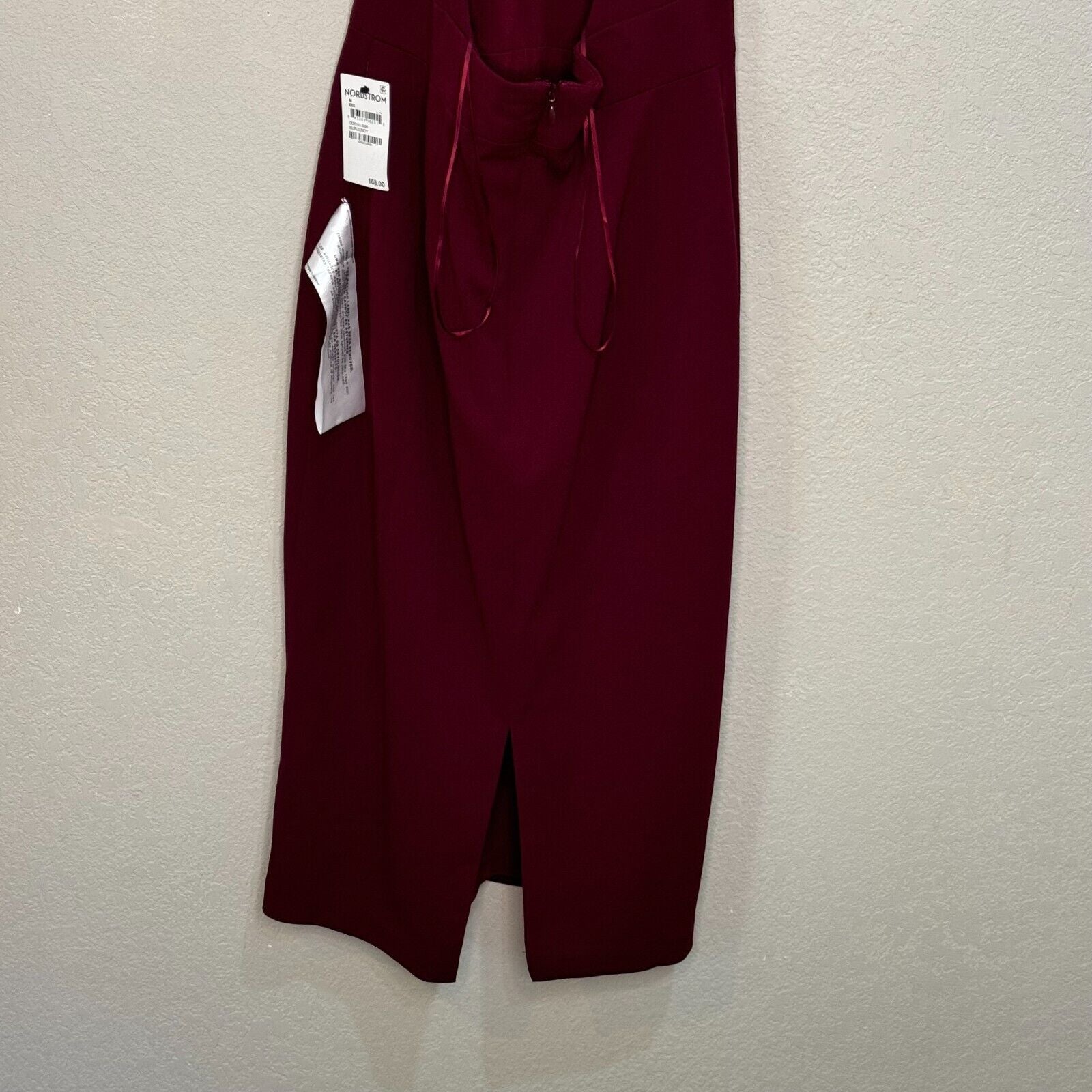 Dress The Population Vanessa Cocktail Midi Dress Burgundy Size Medium NEW $168