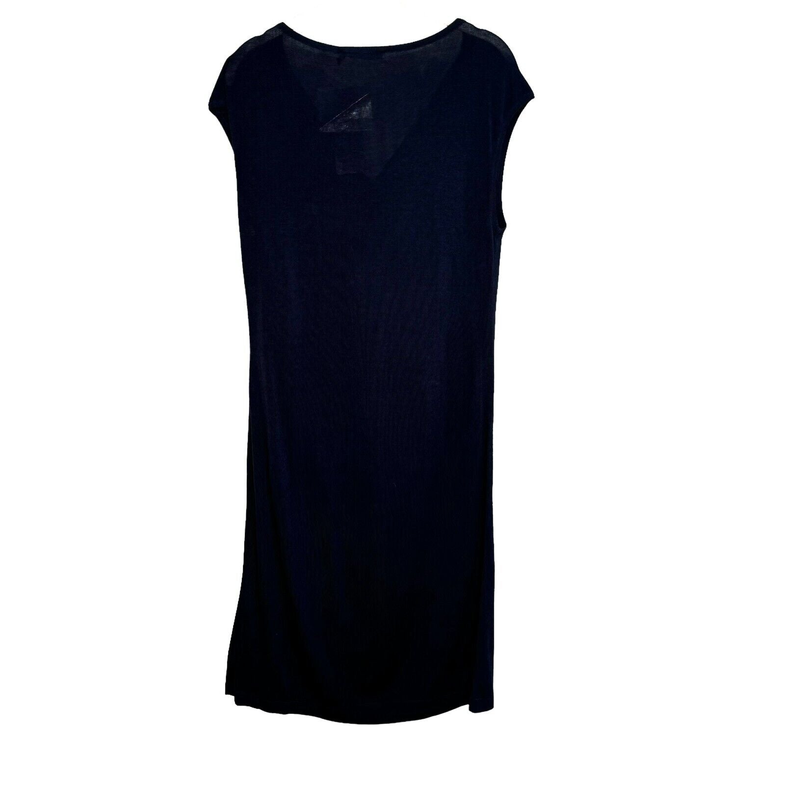 Peruvian Connection Dusty Navy Sabine Drape Sleeveless Dress Size Large NEW $229