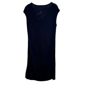 Peruvian Connection Dusty Navy Sabine Drape Sleeveless Dress Size Large NEW $229