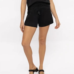 Travis Mathew Womens Black Tie Elastic Waist Pull-On Shorts Size XS NEW $98