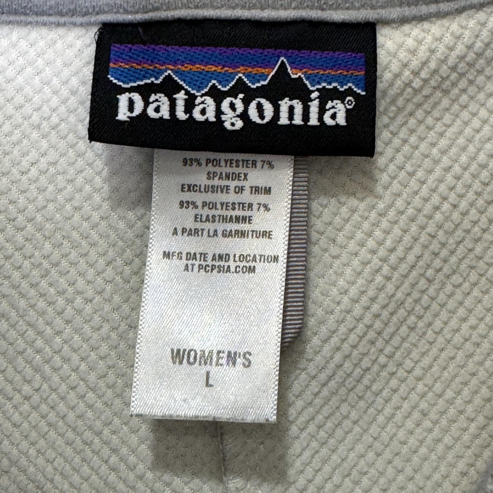 Patagonia Jacket Womens Large Gray Full Zip Softshell Outdoor Hiking Stretch