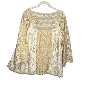 Anthropologie Vanessa Virginia Prosody Lace Blouse Size Large