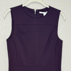 Diane von Furstenberg Dress Womens 8 Purple Sheath Stretch Sleeveless Career