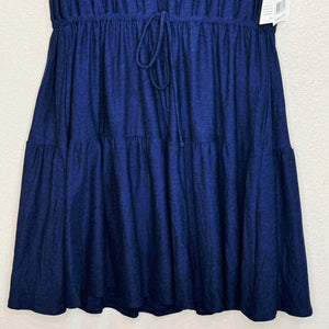 Beyond Yoga NEW Blue Feather Weight Out And About Ruffle Dress Size Small $122