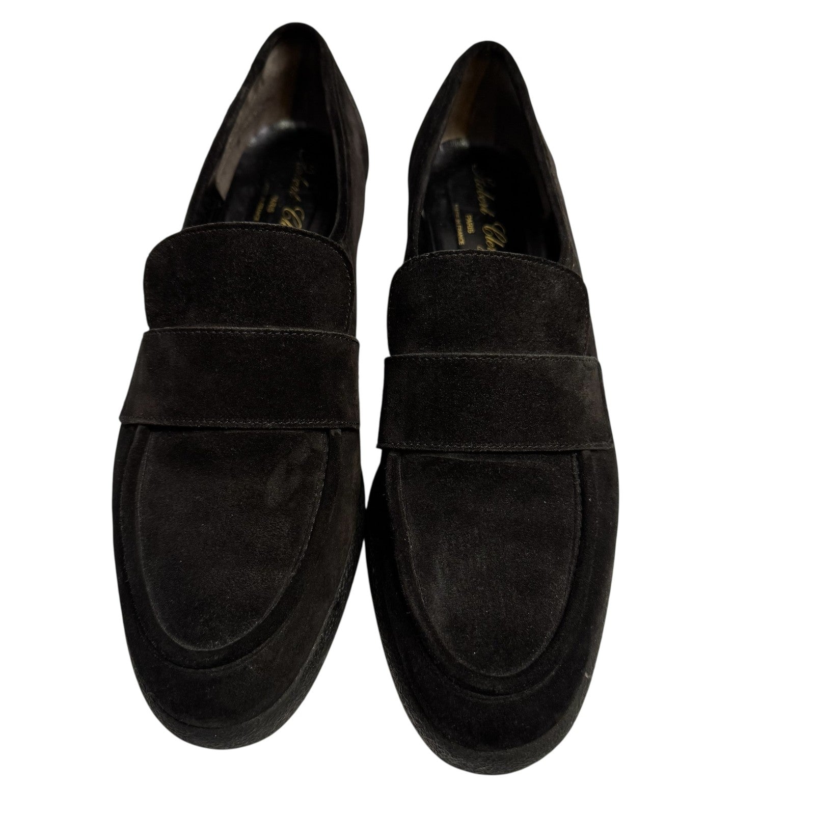 Robert Clergerie Shoes Womens Size 8.5 Black Suede Loafer Made in France Elegant
