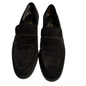 Robert Clergerie Shoes Womens Size 8.5 Black Suede Loafer Made in France Elegant