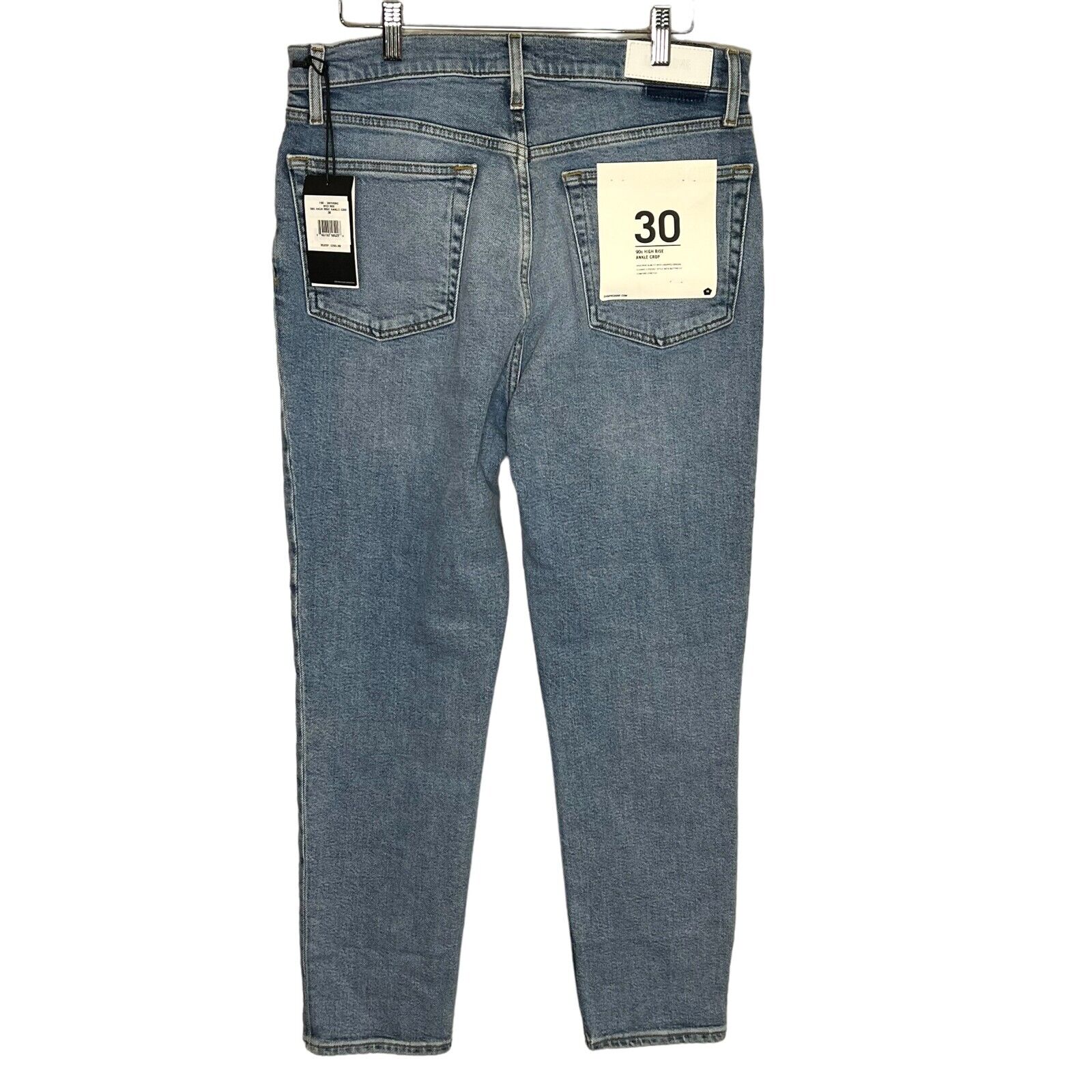 RE/DONE Jeans Size 30 NEW 90s High Rise Ankle Cropped Blue $265