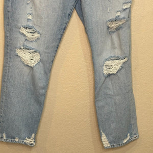 FRAME Light Blue Distressed Le Original Ankle Jeans Size 30