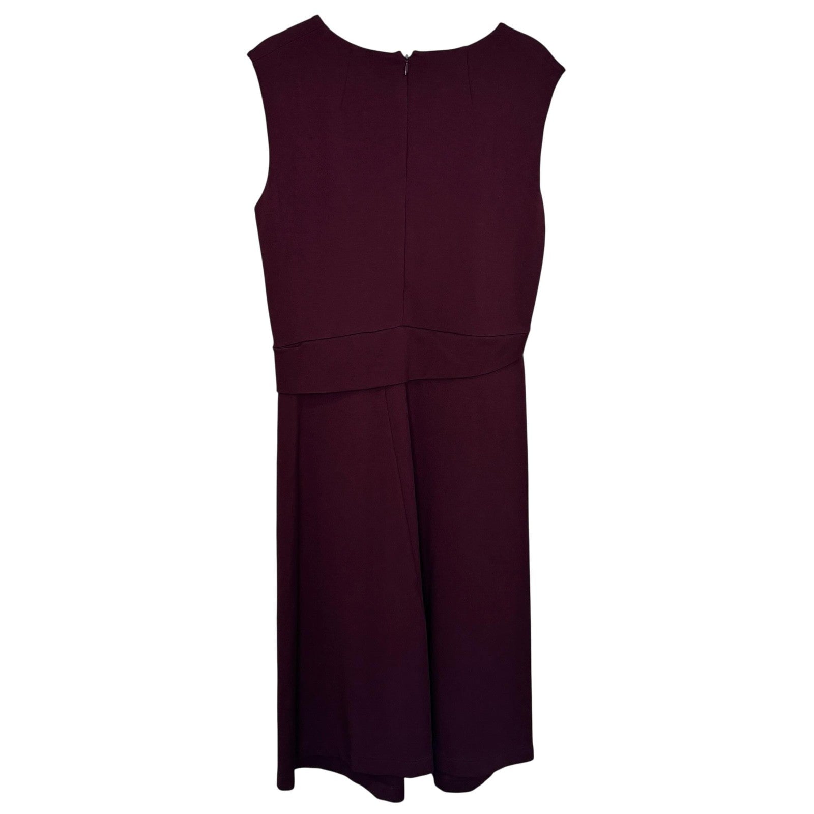 Jil Sander Dress Womens Medium Burgundy Sleeveless Midi Made Italy Modal Blend