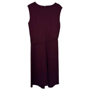 Jil Sander Dress Womens Medium Burgundy Sleeveless Midi Made Italy Modal Blend
