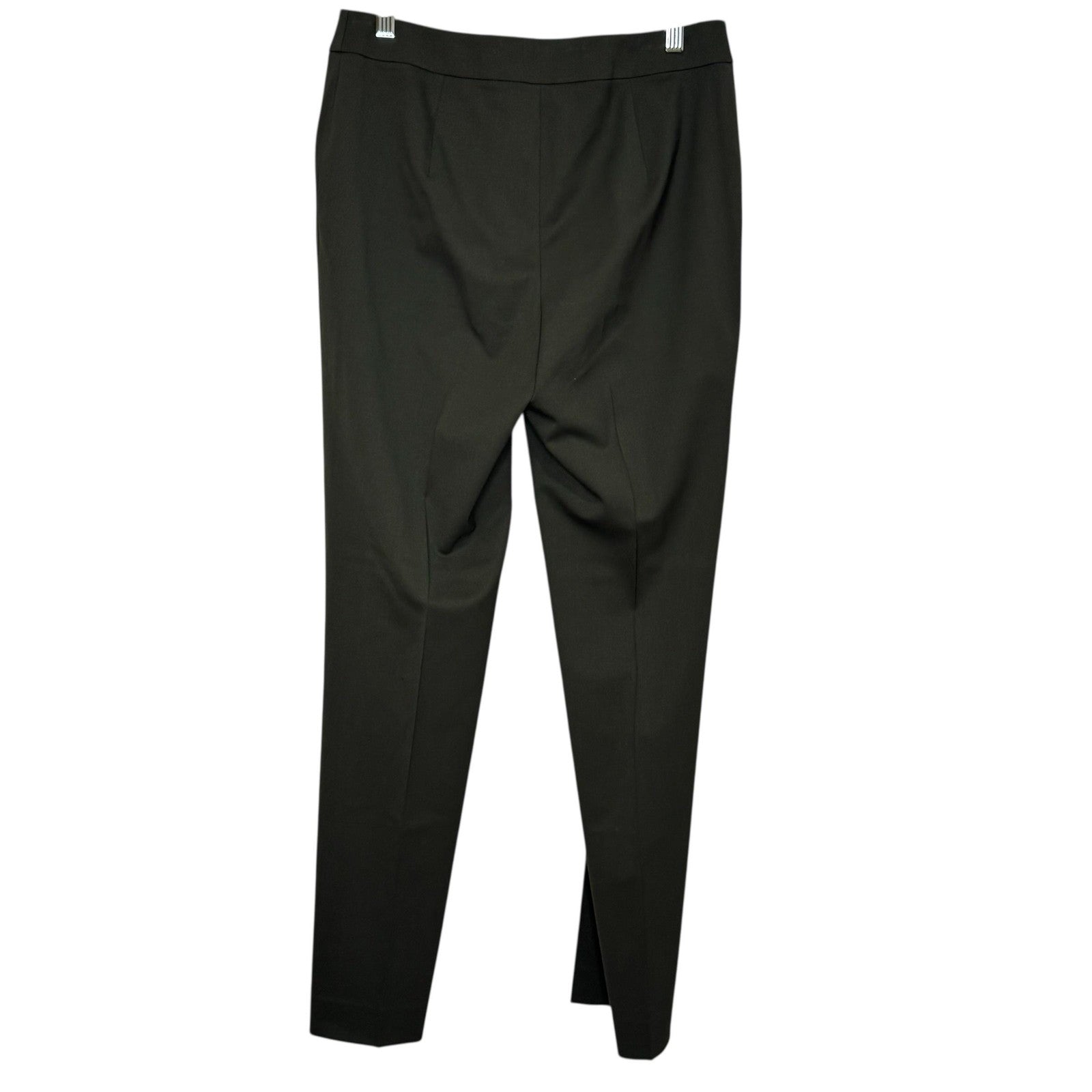 Lafayette 148 New York Pants Womens 4 Olive Green Virgin Wool Stretch Tailored