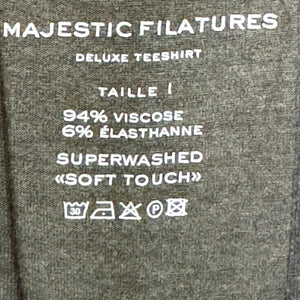 New Majestic Filatures Deluxe Soft Gray Long Sleeve Tee Size XS (1)