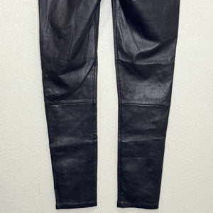 Michael Stars Pants Womens Medium Black Stretch Leather Leggings Skinny KT13C750