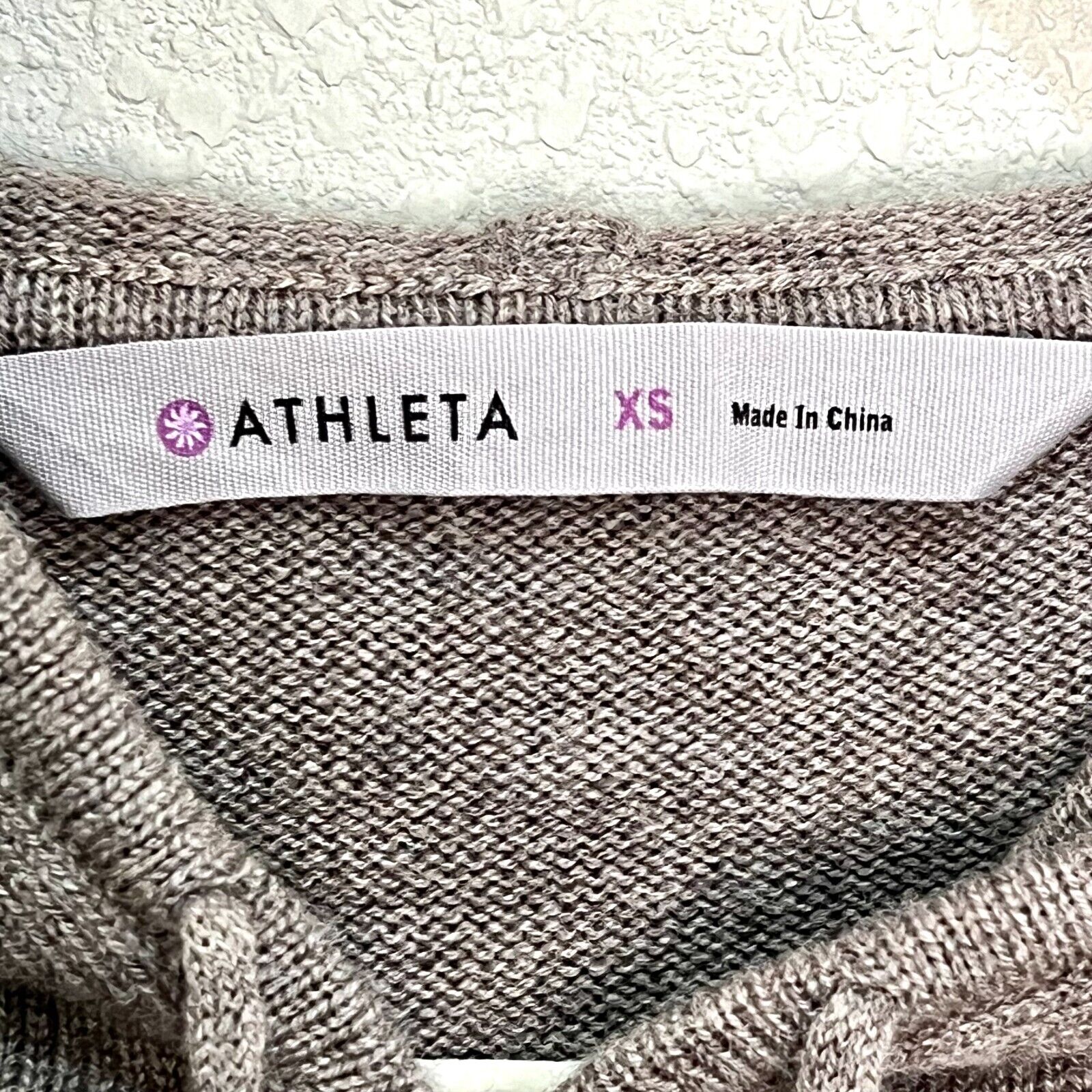 Athleta Merino Wool Striped Pullover Hoodie Sweater Size XS