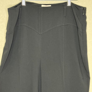 Cinq à Sept Pants Womens 12 Black High Rise Cropped Trousers Stretch Wide Leg
