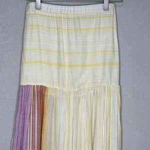 Jen's Pirate Booty Skirt Size Small Carnival Lia Maxi Boho Tiered Striped India
