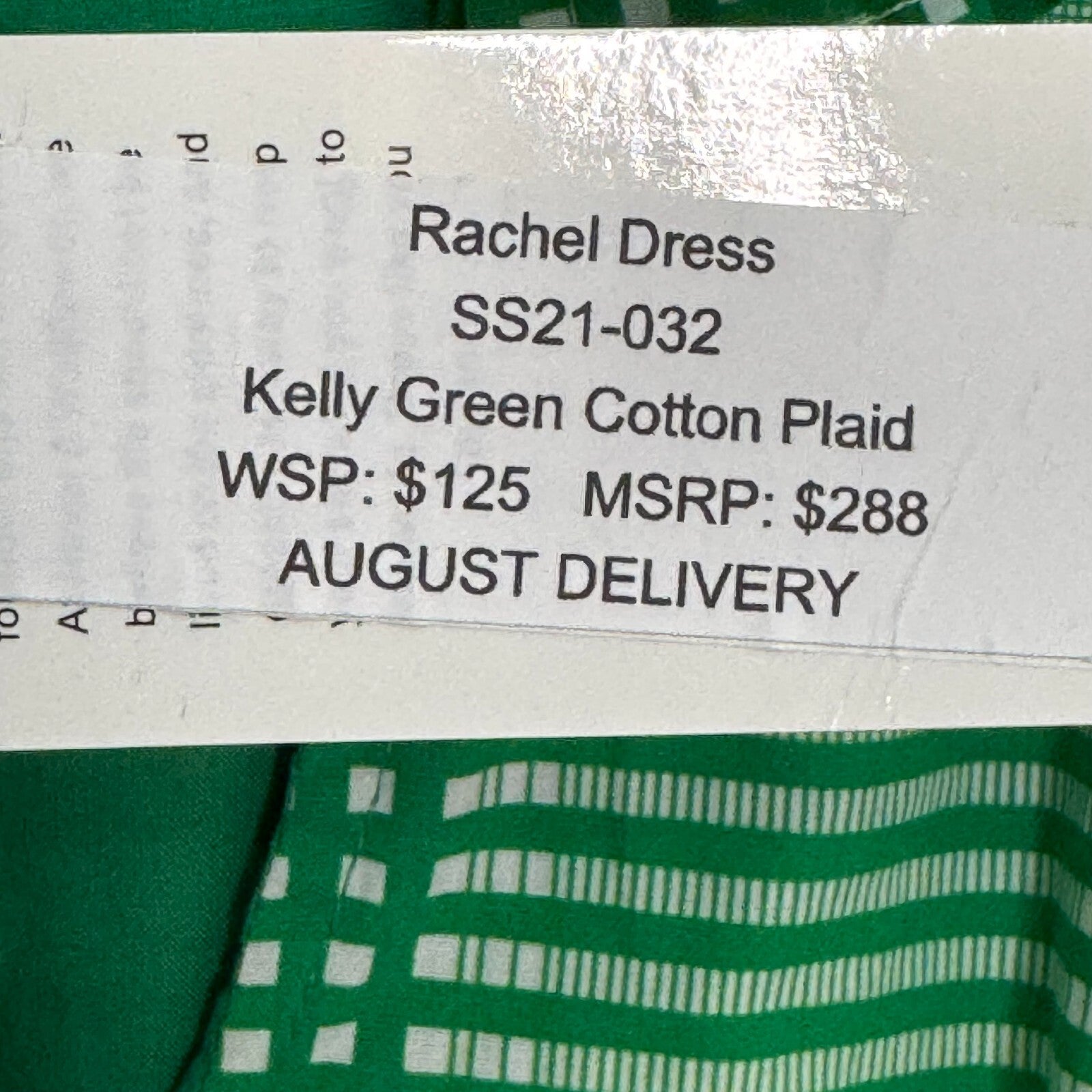 Never A Wallflower Rachel Mini Dress Size XS New $288 Kelly Green White Plaid
