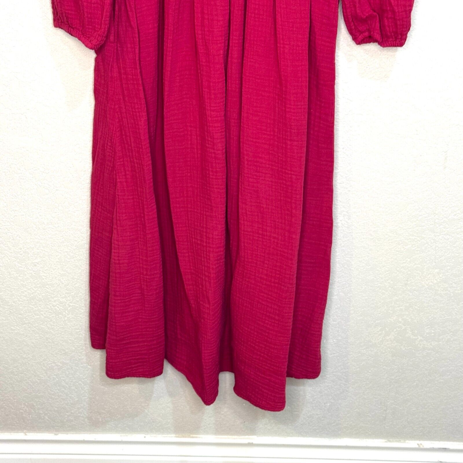 Xirena Cranberry Pink 100% Cotton Gia Midi Dress Size XS $297